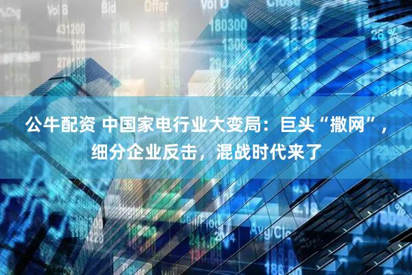 公牛配资 中国家电行业大变局：巨头“撒网”，细分企业反击，混战时代来了