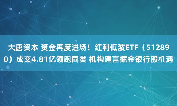 大唐资本 资金再度进场！红利低波ETF（512890）成交4.81亿领跑同类 机构建言掘金银行股机遇