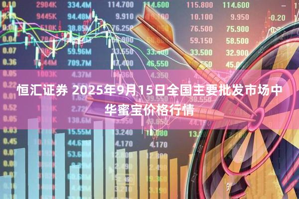 恒汇证券 2025年9月15日全国主要批发市场中华蜜宝价格行情